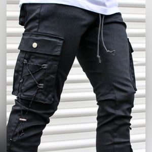 THRT DENIM RANSOM CARGO C11 (BLACK) SKINNY JEANS
